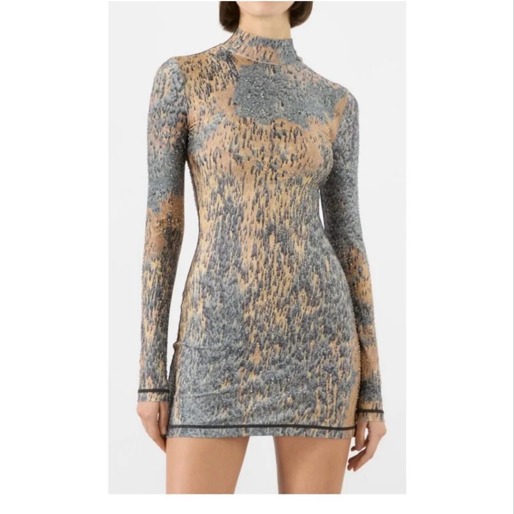 Diesel Gray and Tan Mini Dress